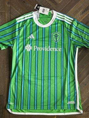 adidas Green and Blue Seattle Sounders Replica Jersey